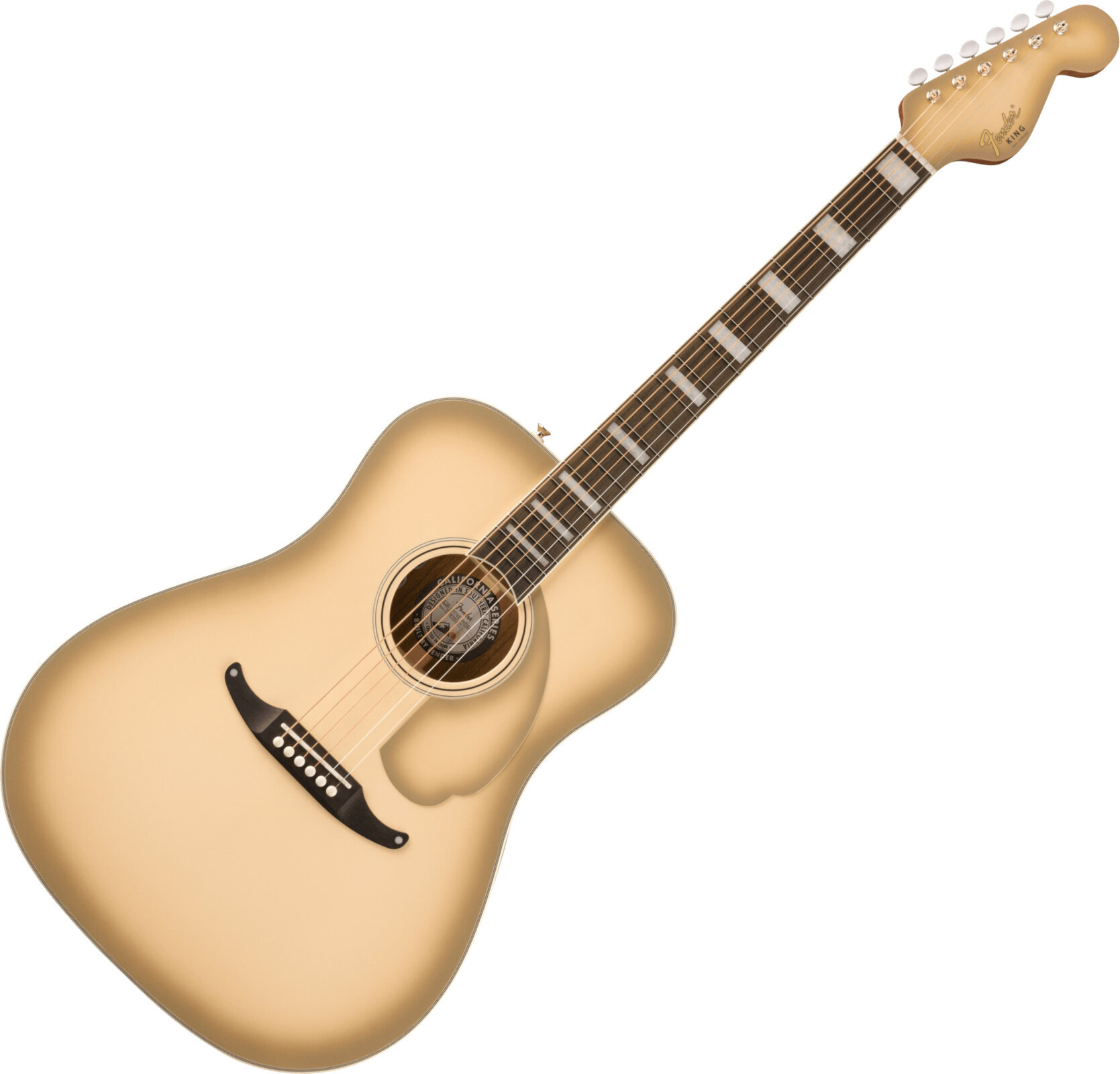 Fender California Vintage King Antigua Guitare Dreadnought acoustique-électrique Beige