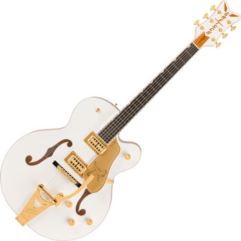 Semiakustická kytara Gretsch Falcon Hollow Body ST EB White Semiakustická kytara - 1