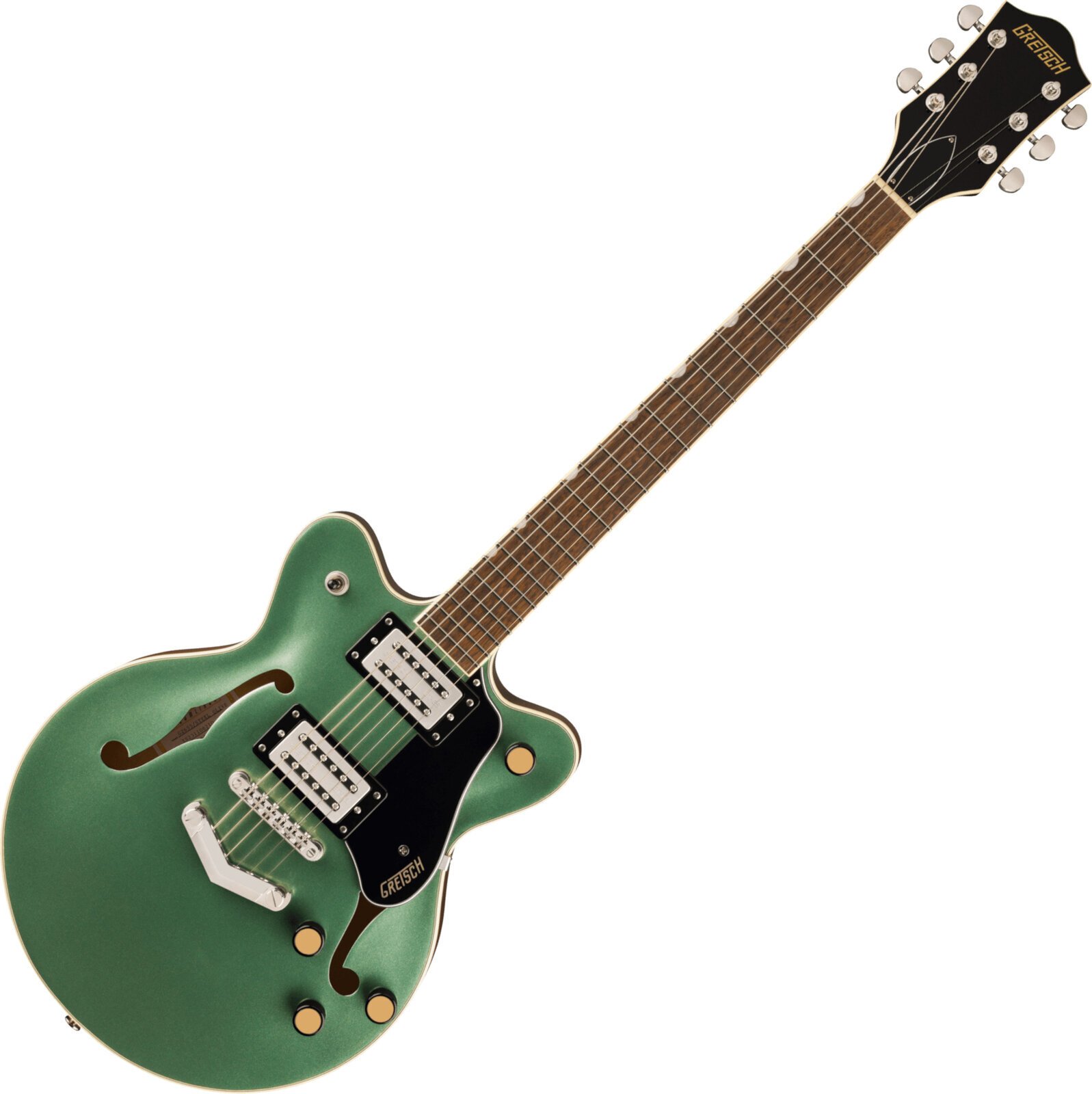 Guitare semi-acoustique Gretsch G2655 Streamliner CB Jr. DC LRL Steel Olive Guitare semi-acoustique