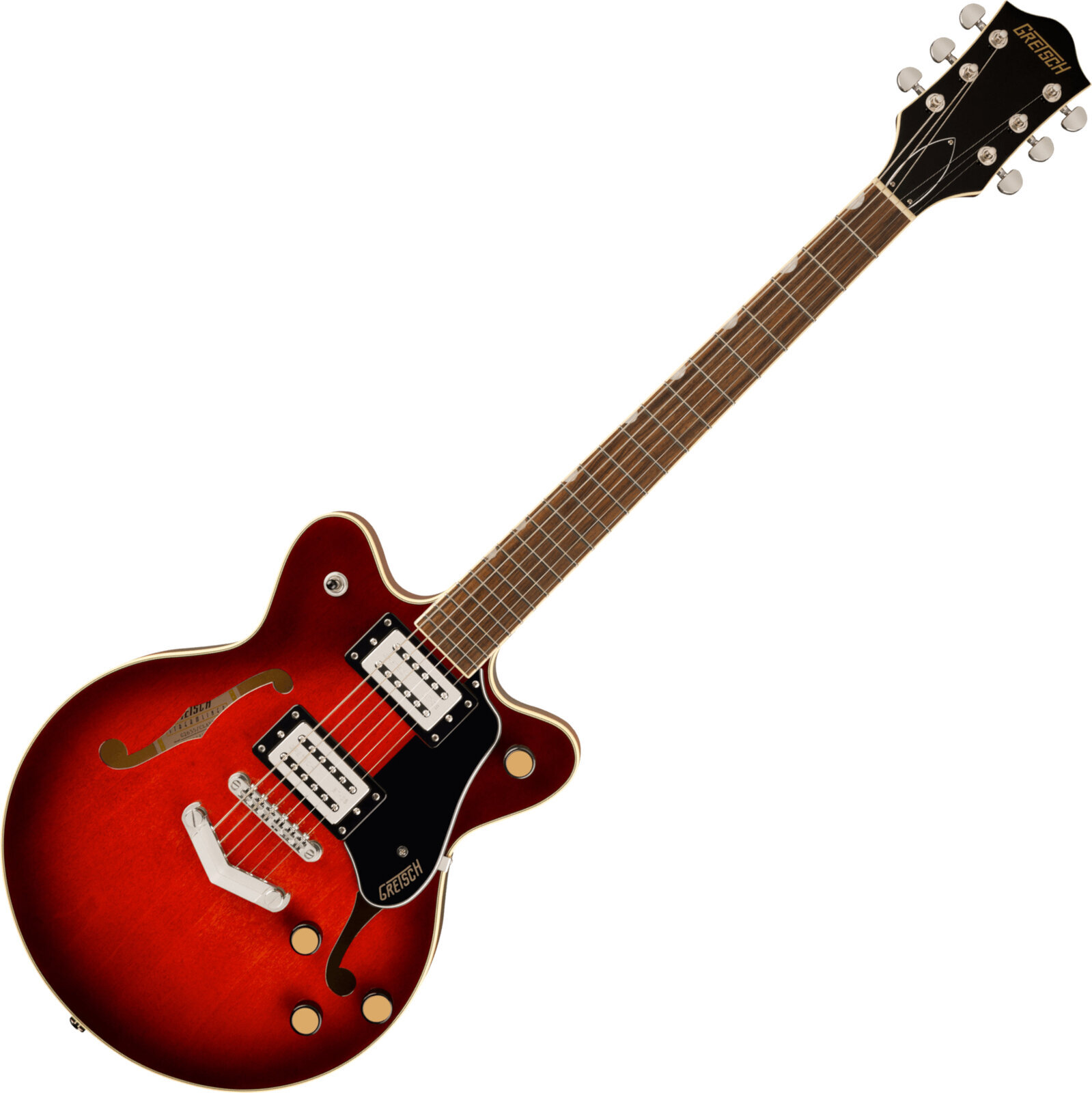 Semi-akoestische gitaar Gretsch G2655 Streamliner CB Jr. DC LRL Claret Burst Semi-akoestische gitaar