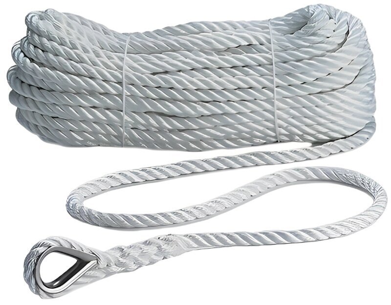 Boat Anchor Rope FSE Robline Rapallo White 8 mm 20 m Boat Anchor Rope