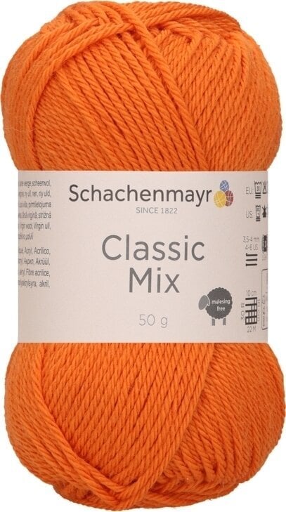 Fil à tricoter Schachenmayr Classic Mix 00025 Orange Fil à tricoter