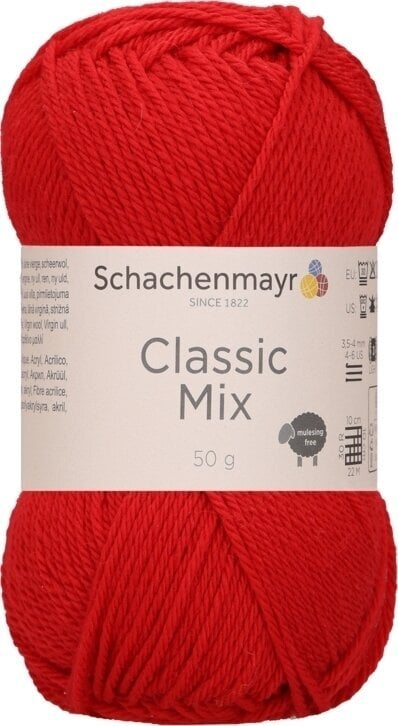 Fios para tricotar Schachenmayr Classic Mix 00030 Lipstick Fios para tricotar