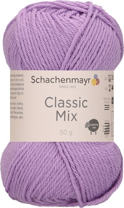 Fios para tricotar Schachenmayr Classic Mix 00045 Lilac Fios para tricotar