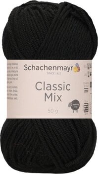 Strickgarn Schachenmayr Classic Mix 00099 Black Strickgarn - 1