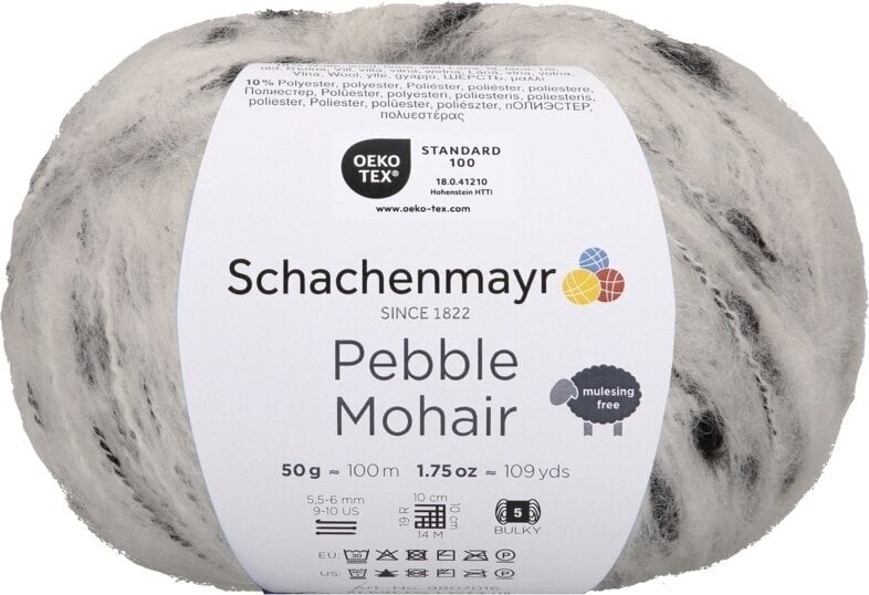 Fios para tricotar Schachenmayr Pebble Mohair 00002 Cream Fios para tricotar