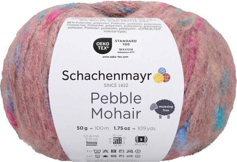 Knitting Yarn Schachenmayr Pebble Mohair 00035 Rose Knitting Yarn