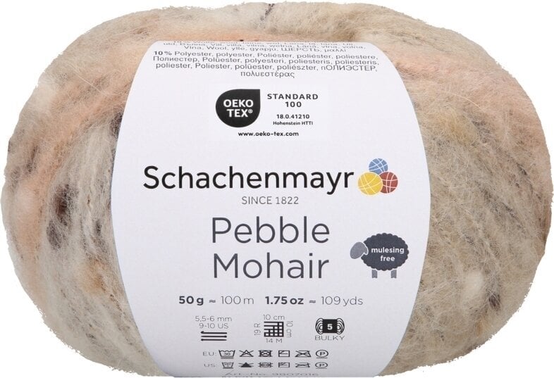 Knitting Yarn Schachenmayr Pebble Mohair 00080 Soft Pastell C Knitting Yarn