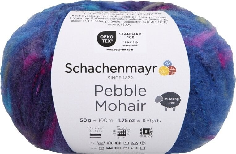 Filati per maglieria Schachenmayr Pebble Mohair 00083 Blue Zone Color Filati per maglieria