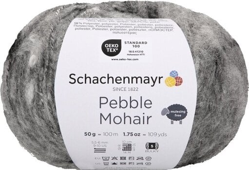 Kötőfonal Schachenmayr Pebble Mohair 00090 Grey Kötőfonal - 1