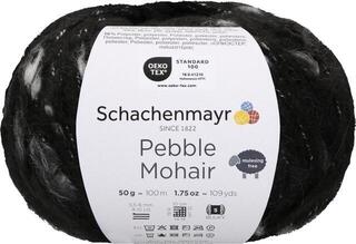 Strikkegarn Schachenmayr Pebble Mohair 00099 Black Strikkegarn