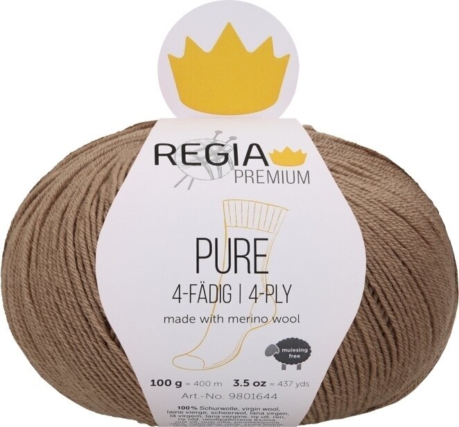 Knitting Yarn Regia Premium Pure 00006 Bark Knitting Yarn