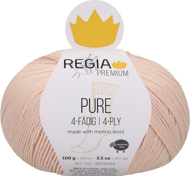 Knitting Yarn Regia Premium Pure 00012 Teint Knitting Yarn