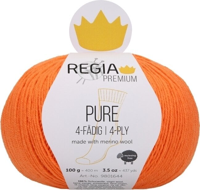 Kötőfonal Regia Premium Pure 00025 Orange Kötőfonal