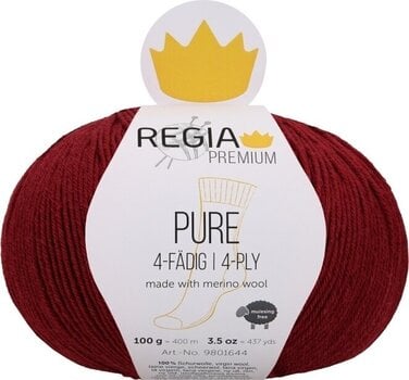 Fios para tricotar Regia Premium Pure 00033 Burgundy Fios para tricotar - 1