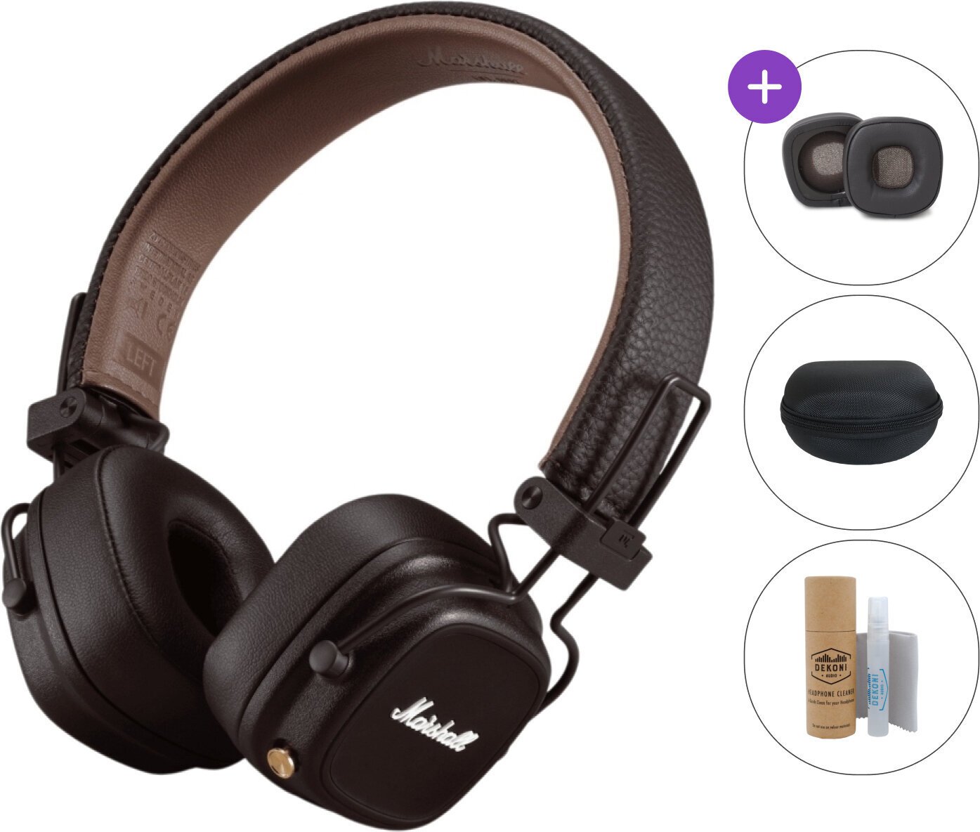 Casque sans fil supra-auriculaire Marshall Major IV SET Brown Casque sans fil supra-auriculaire