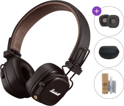 Casque sans fil supra-auriculaire Marshall Major IV SET Brown Casque sans fil supra-auriculaire - 1