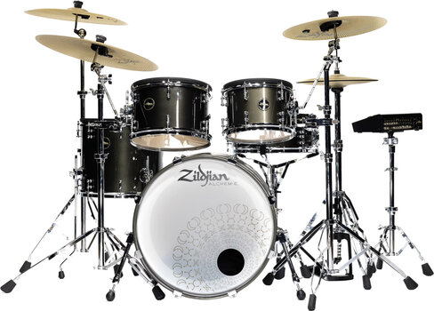 Electronic Drumkit Zildjian Alchem-E Gold EX Black Gold Foundry Shimmer Gloss Lacquer Electronic Drumkit - 1