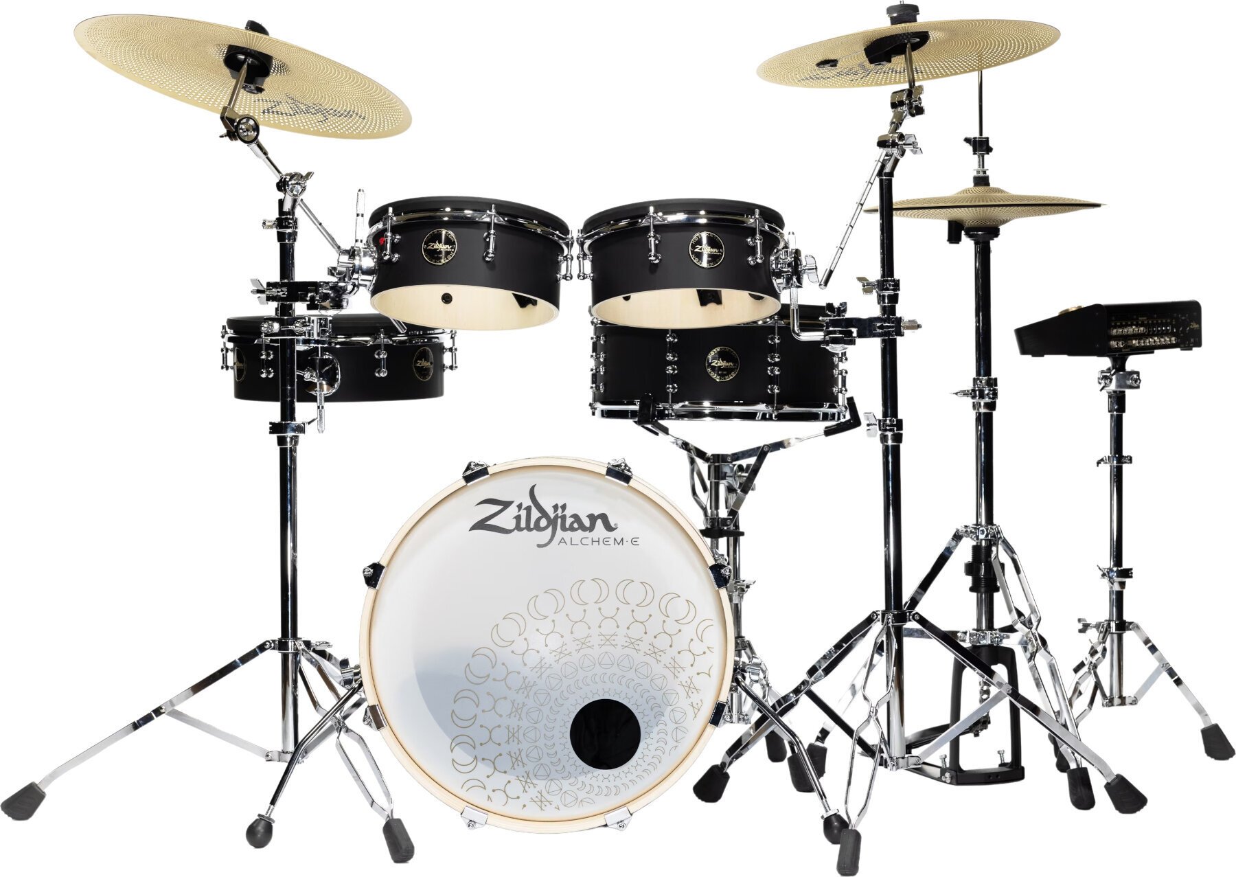 Elektromos dobszett Zildjian Alchem-E Bronze EX Matte Black Wrap Elektromos dobszett