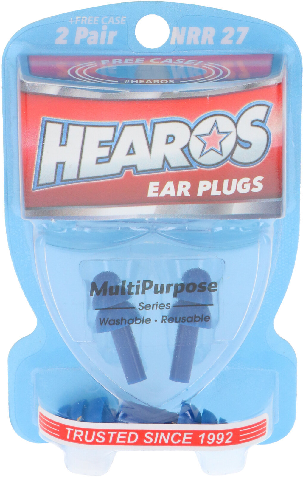 Earplugs Hearos Multi-Purpose Blue 2 Pairs Blue Earplugs