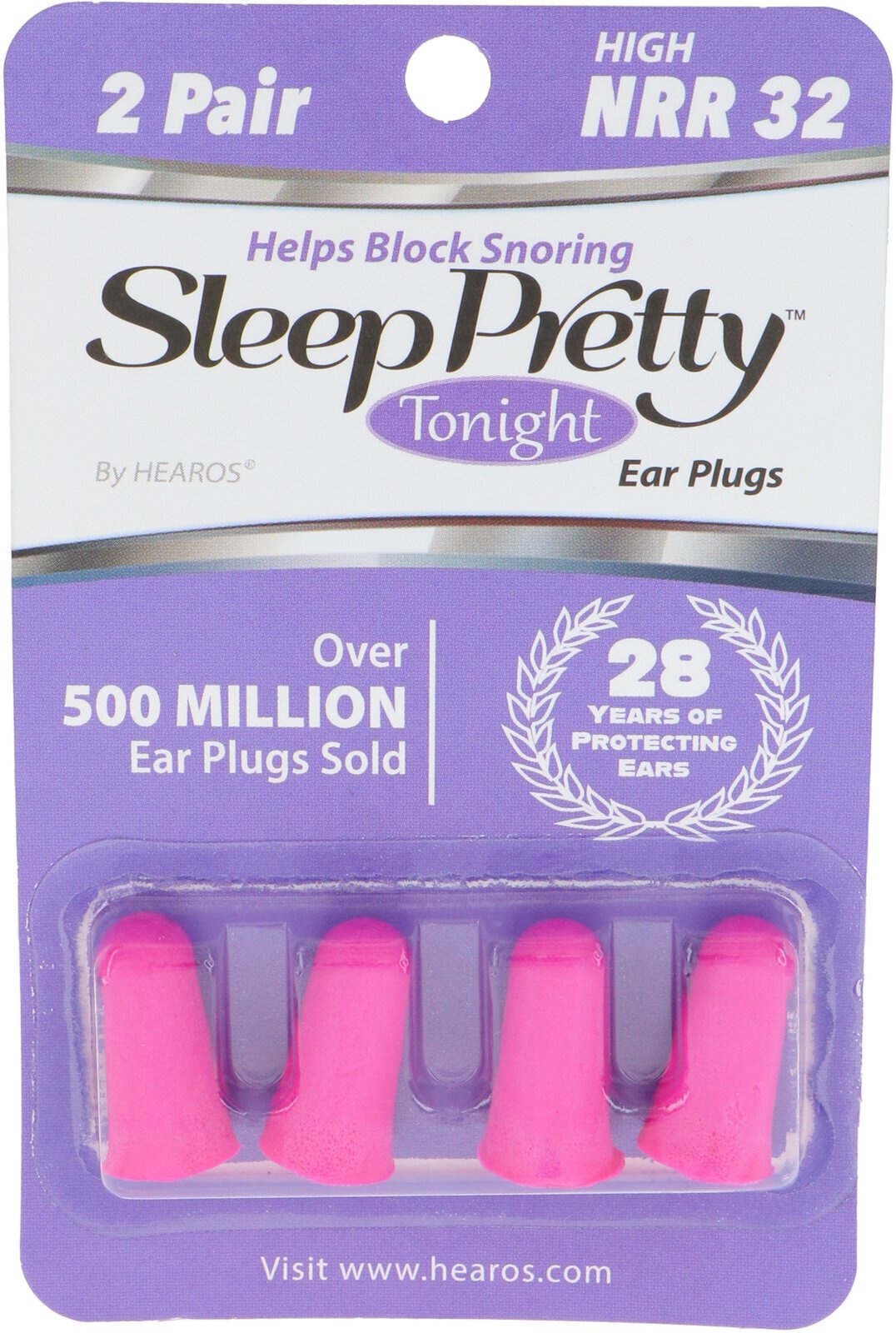 Earplugs Hearos Sleep Pretty Tonight 2 Pairs Pink Earplugs