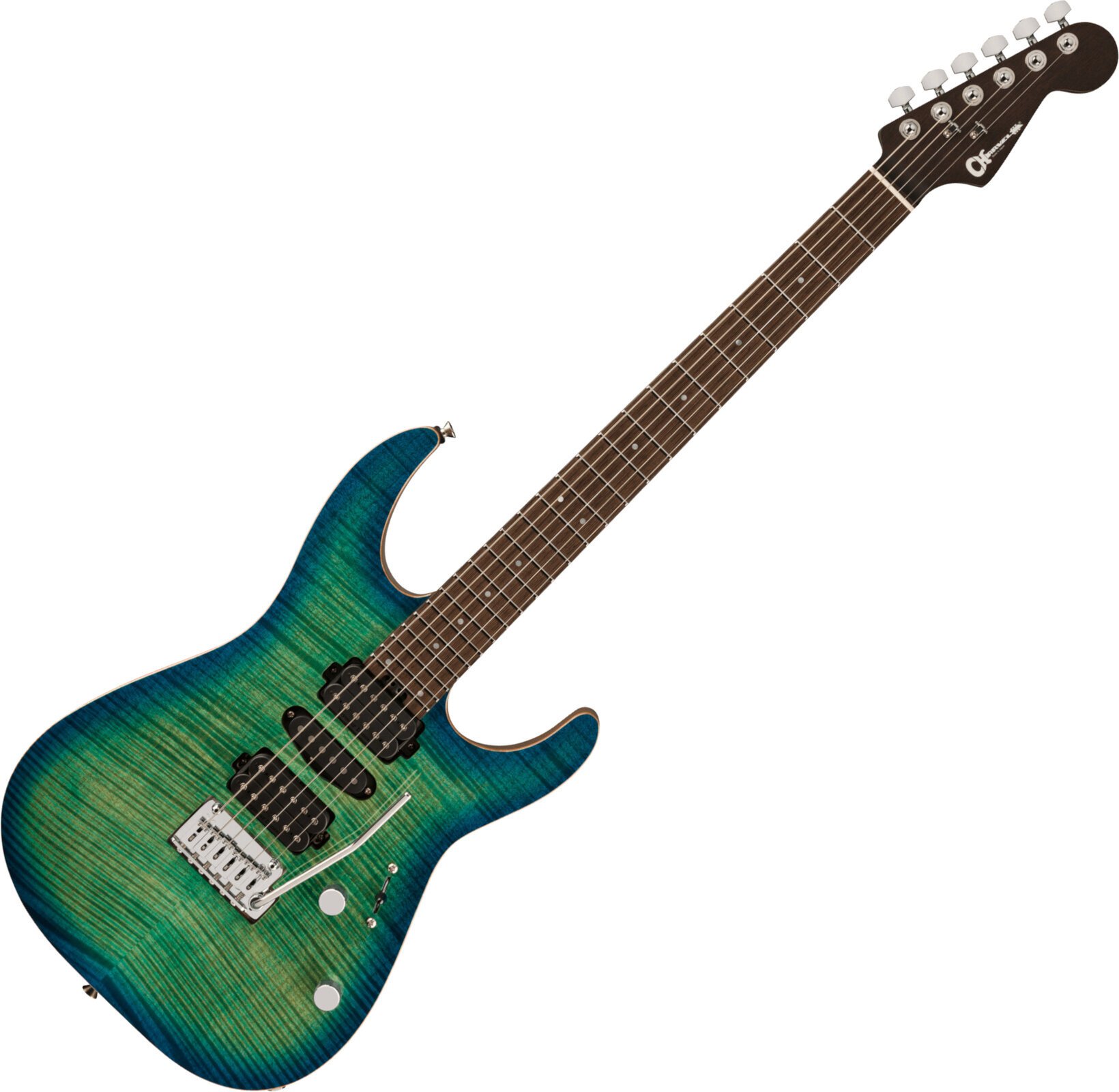 E-Gitarre Charvel MJ DK24 HSH 2PT W MAH Caribbean Burst E-Gitarre