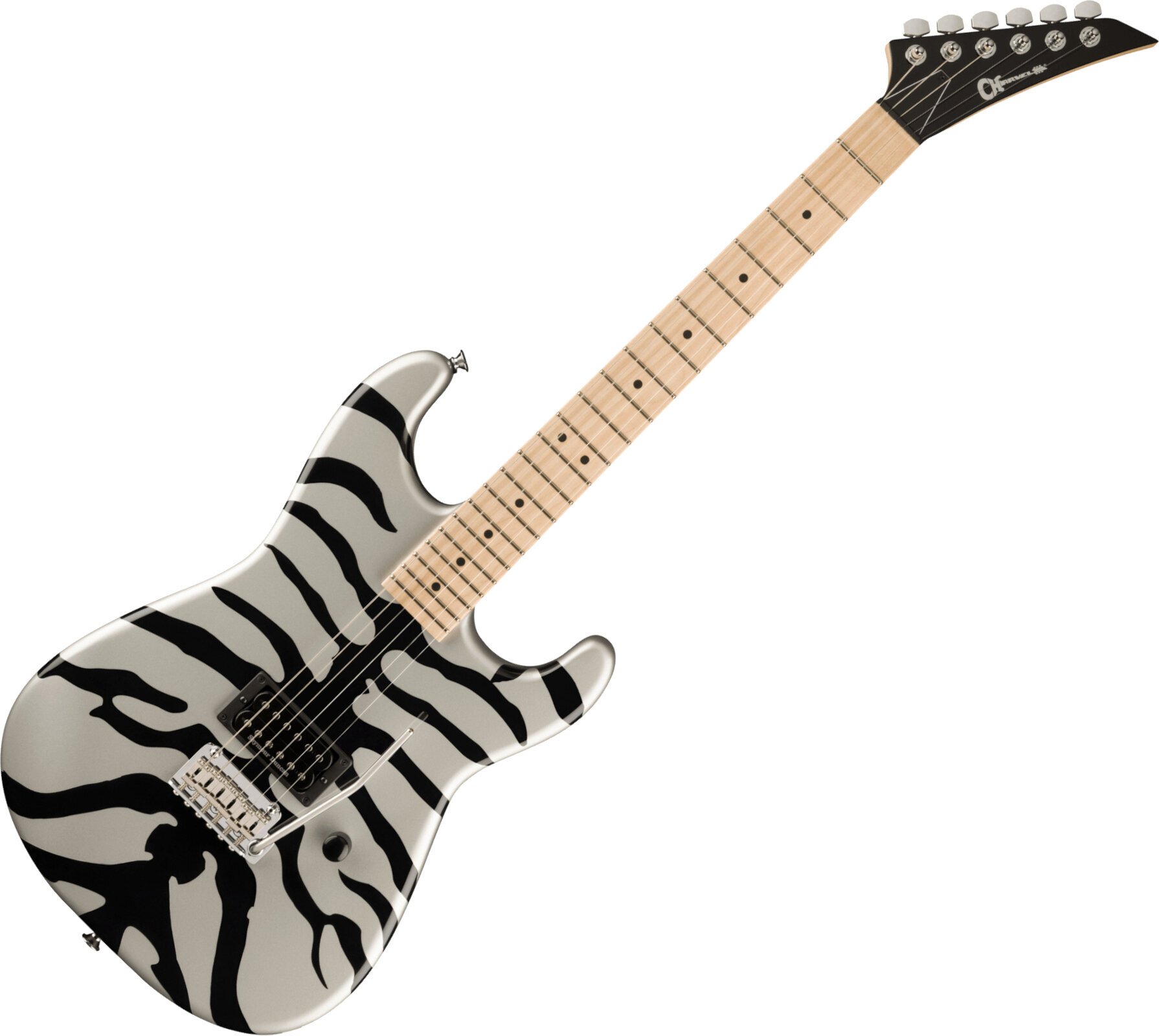 Chitară electrică Charvel Super-Stock SD1 H 2PT M MN Silver Bengal Chitară electrică