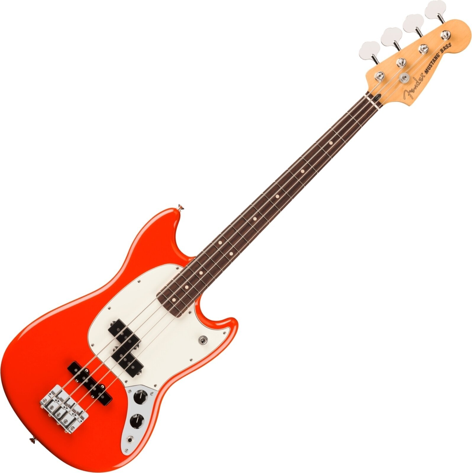 4-string Bassguitar Fender Player II Series Mustang Bass RW Coral Red 4-string Bassguitar