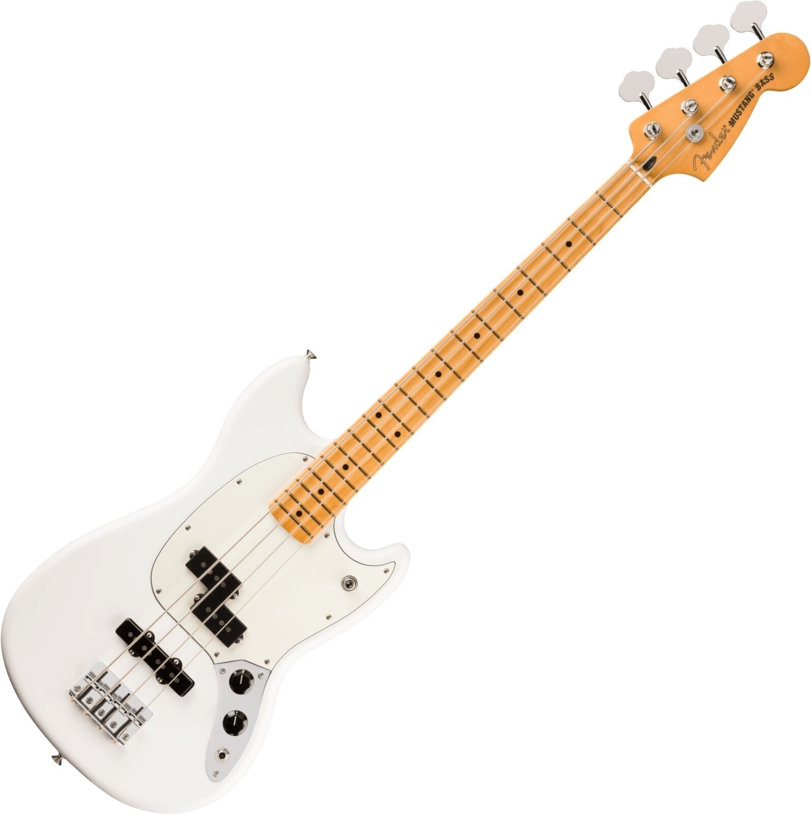 Bajo de 4 cuerdas Fender Player II Series Mustang Bass MN Polar White Bajo de 4 cuerdas