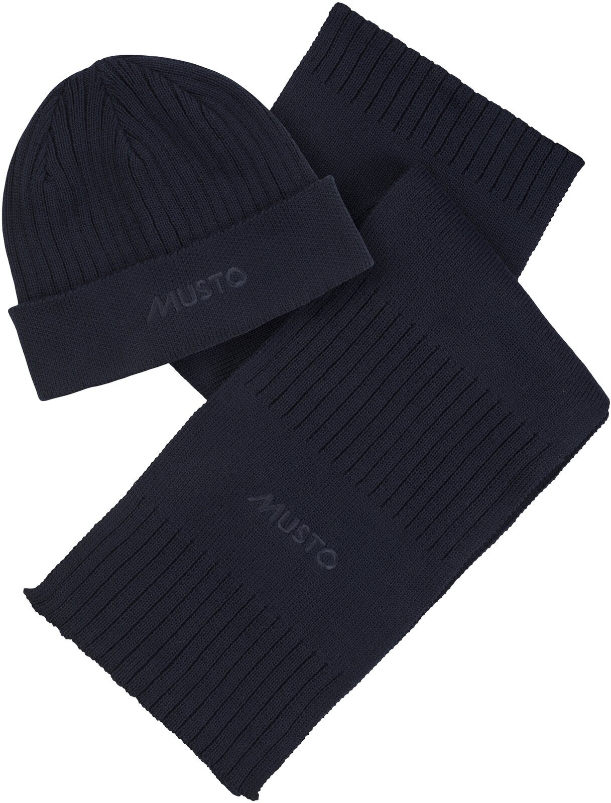 Zimowa czapka Musto Marina Beanie & Scarf Navy One Size Zimowa czapka