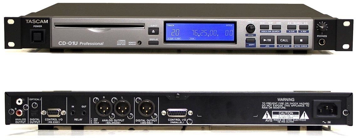 Reproductor de DJ en rack Tascam CD-01U Pro