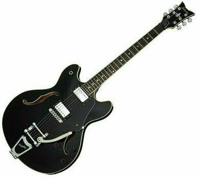 Semi-Acoustic Guitar Schecter Corsair Bigsby Black - 1