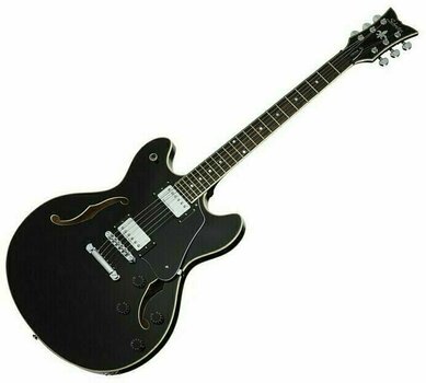 Semi-akoestische gitaar Schecter Corsair Gloss Black - 1