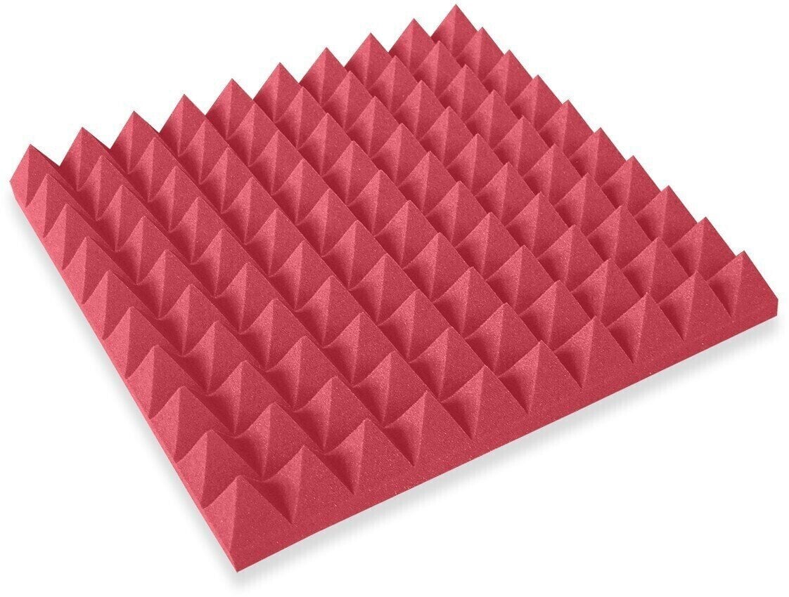 Panneau de mousse absorbant Mega Acoustic PA-PMP5 100x100x5 Red Panneau de mousse absorbant