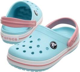 Kids Sailing Shoes Crocs Toddler Crocband Clog Ice Blue/White