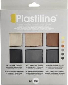 Professional Modelling Clay Plastiline Set Plasticine Sample Blocks Professional Modelling Clay 6 x 80 g - 1