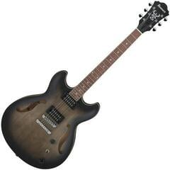 Guitarra semi-acústica Ibanez AS53-TKF Transparent Black Flat Guitarra semi-acústica