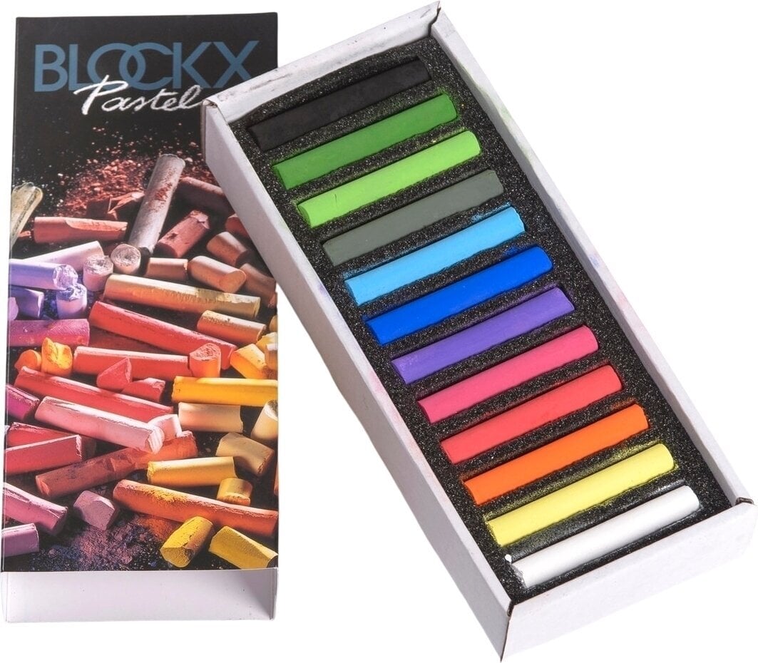 Pastello secco Blockx Case Assorted Pastels Set di pastelli secchi Dark 12 pezzi