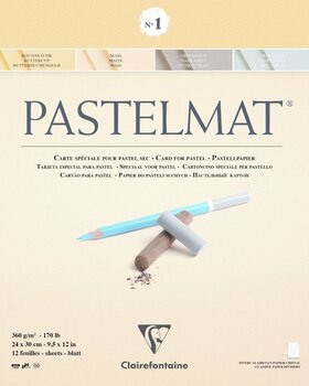 Schetsboek Clairefontaine Pastelmat Glued Pad N1 24 x 30 cm 360 g Schetsboek - 1