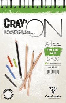 Carnet de croquis Clairefontaine Cray'On Wirebound Pad A4 160 g Carnet de croquis - 1