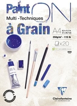 Скицник Clairefontaine Pain'On À Grain Glued Pad A4 250 g Скицник - 1