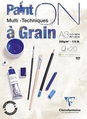Skissbok Clairefontaine Pain'On À Grain Glued Pad Skissbok 20 A3 250 g