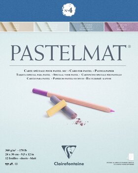 Vázlattömb Clairefontaine Pastelmat Glued Pad N4 24 x 30 cm 360 g Vázlattömb - 1