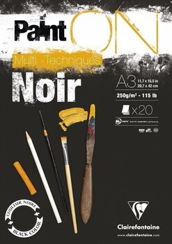 Bloc de dibujo Clairefontaine Paint'On Black Pad A3 250 g Bloc de dibujo - 1