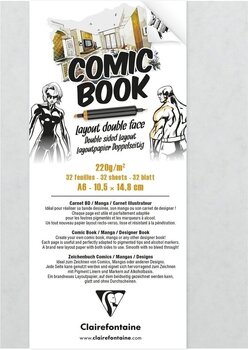 Vázlattömb Clairefontaine Comic Book Layout Double Sided Paper A6 220 g Vázlattömb - 1