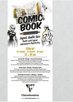 Μπλοκ Ζωγραφικής Clairefontaine Comic Book Layout Double Sided Paper 13 x 18 cm 220 g Μπλοκ Ζωγραφικής - 1