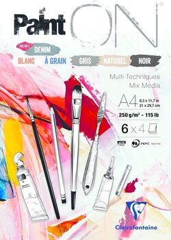 Carnet de croquis Clairefontaine Paint'On 115Lb N°6 Assorted Pad A4 250 g Carnet de croquis - 1