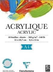 Skizzenbuch Clairefontaine Acrylic Pad Din Skizzenbuch 10 A4 360 g