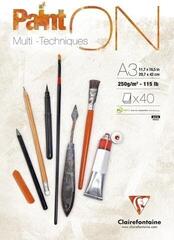 Bloc de dibujo Clairefontaine Paint'On Glued Pad Bloc de dibujo 40 A3 250 g
