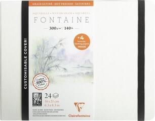 Skizzenbuch Clairefontaine Fontaine Hot-Pressed Hardbound Book + 4 Blotting Papers Skizzenbuch 21 x 16 cm 300 g